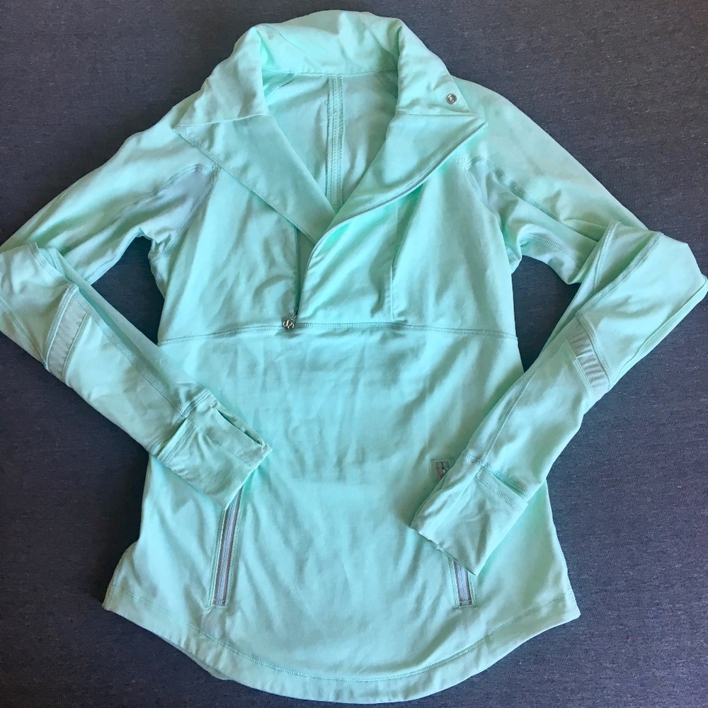 Lululemon mint green quarter zip